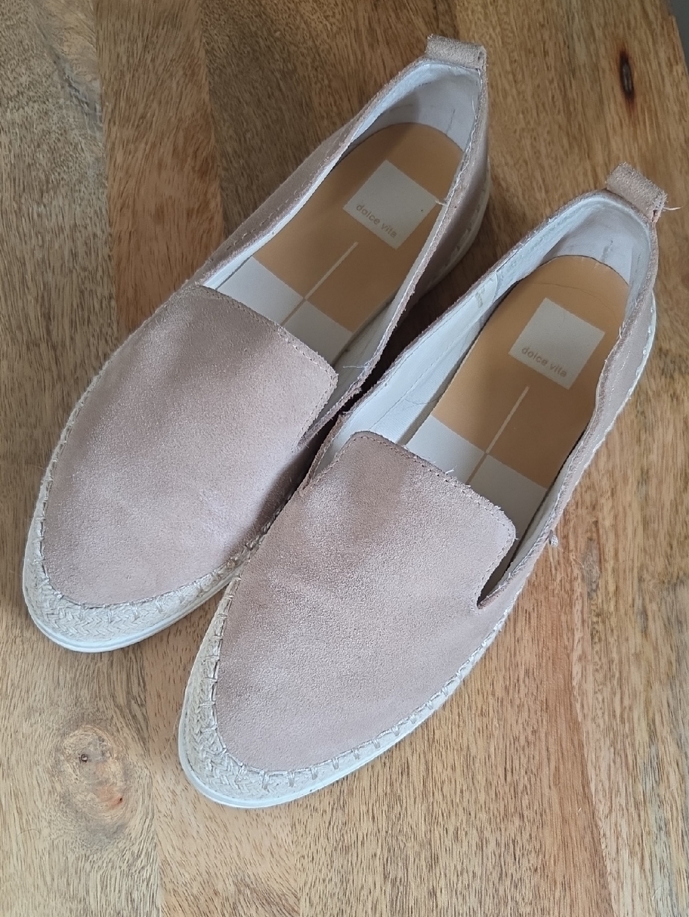 Dolce Vita Suede Espadrille Loafers Taupe Women’s US9 – Slip On Flats